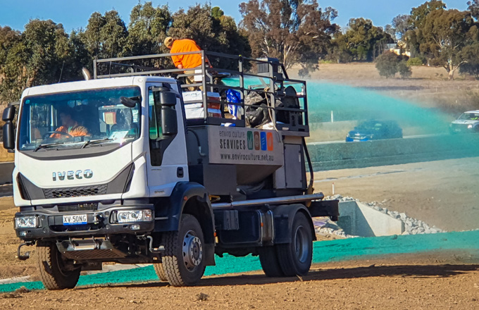 Hydroseeding at Enviro Culture Services NSW & VIC